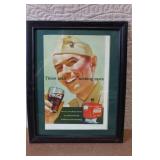 Set of 4 Framed Vintage Coca-Cola Advertisement Prints