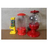 Set of 3 Candy Dispensers Featuring Carousel Gumball and M&M Dispenser
