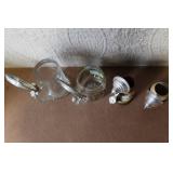 Set of 4 German Beer Steins with Pewter Lids Assorted Designs