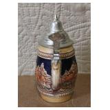 Set of 4 German Beer Steins with Pewter Lids Assorted Designs