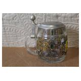 Set of 4 German Beer Steins with Pewter Lids Assorted Designs