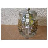 Set of 4 German Beer Steins with Pewter Lids Assorted Designs