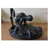 Military Medic Service Appreciation Sculpture with Wood Base and Plaque