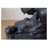 Military Medic Service Appreciation Sculpture with Wood Base and Plaque
