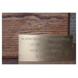Military Medic Service Appreciation Sculpture with Wood Base and Plaque