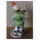 Collection of 10 Colorful Clown Figurines with Porcelain and Marble Accents