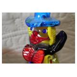 Collection of 10 Colorful Clown Figurines with Porcelain and Marble Accents