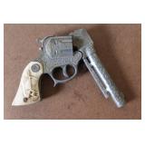 Vintage Western Style Toy Cap Gun with Embossed Leather Holster