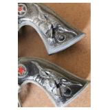 Pair of Vintage Sure Shot Toy Cap Guns with Western Design Grips