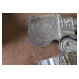 Lot of 2 Vintage Hubley Cap Guns with Western Engraving