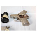 Vintage Toy Cap Guns, Binoculars, and Accessories Set