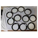 Gemini Fine China Dinnerware Set Made in Japan, Black and Silver Trim