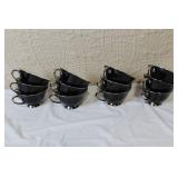 Gemini Fine China Dinnerware Set Made in Japan, Black and Silver Trim