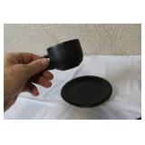 Gemini Fine China Dinnerware Set Made in Japan, Black and Silver Trim