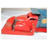 Vintage Buddy L Pressed Steel Toy Dump Truck with Plow