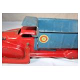 Vintage Buddy L Pressed Steel Toy Dump Truck with Plow