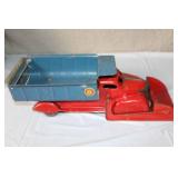 Vintage Buddy L Pressed Steel Toy Dump Truck with Plow