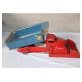 Vintage Buddy L Pressed Steel Toy Dump Truck with Plow