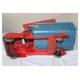 Vintage Buddy L Pressed Steel Toy Dump Truck with Plow