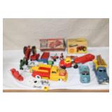 Vintage Toy Trucks and Tractor Collection with Original Boxes and Accessories