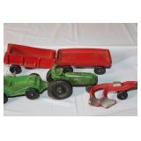 Vintage Toy Trucks and Tractor Collection with Original Boxes and Accessories