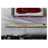 Collection of 3 Pocket Knives - Victorinox Swiss Army Camping, John Morrell & Co., Hopalong Cassidy