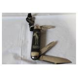 Collection of 3 Pocket Knives - Victorinox Swiss Army Camping, John Morrell & Co., Hopalong Cassidy