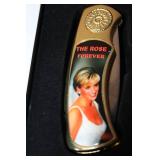 Princess Diana The Rose Forever Commemorative Folding Knife with Tin Case