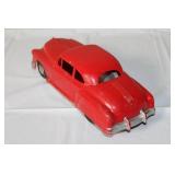Vintage Red Toy Car with Metal Base