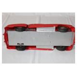 Vintage Red Toy Car with Metal Base