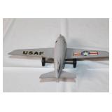 Vintage Tin USAF Toy Airplane with Military Markings