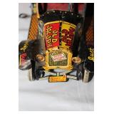 Vintage Tin Wind-Up Old Jalopy Toy Car with Comic Graphics