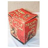 Vintage Tricycle Tom Wooden Pull Toy with Original Box