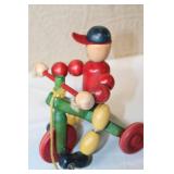 Vintage Tricycle Tom Wooden Pull Toy with Original Box