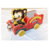 Vintage Fisher Price Teddy Trucker Pull Toy Bruin 711