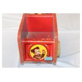 Vintage Fisher Price Teddy Trucker Pull Toy Bruin 711