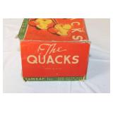 Vintage KamKap The Quacks Wooden Duck Pull Toy Set with Original Box