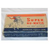 Vintage Super Nu-Matic Harmless Paper Buster Toy Gun with Original Box and Ammunition