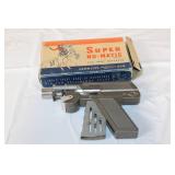 Vintage Super Nu-Matic Harmless Paper Buster Toy Gun with Original Box and Ammunition