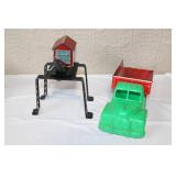 Vintage MAR Toy Crane and Sand Dump Truck Set