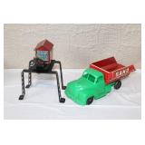 Vintage MAR Toy Crane and Sand Dump Truck Set