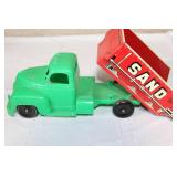Vintage MAR Toy Crane and Sand Dump Truck Set