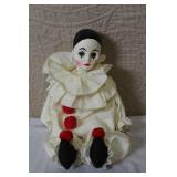 Collection of 8 Clown Figurines and Porcelain Doll
