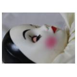 Collection of 8 Clown Figurines and Porcelain Doll