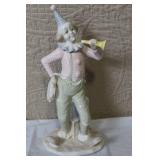 Collection of 8 Clown Figurines and Porcelain Doll