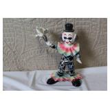 Collection of 8 Clown Figurines and Porcelain Doll