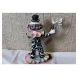 Collection of 8 Clown Figurines and Porcelain Doll