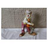 Collection of 8 Clown Figurines and Porcelain Doll