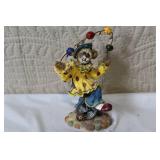 Collection of 8 Clown Figurines and Porcelain Doll