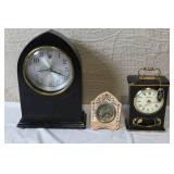 Collection of 3 Vintage and Decorative Mantel Clocks